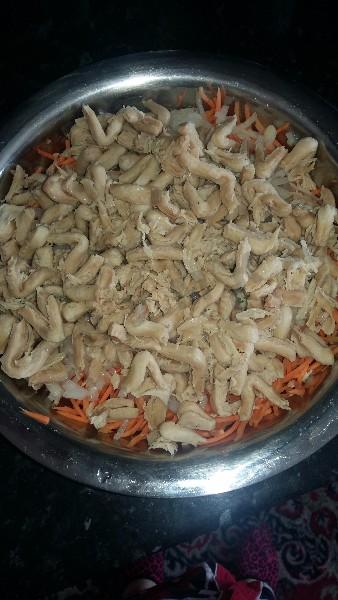Шаг 6 приготовления Салат морковча с соевым мясом