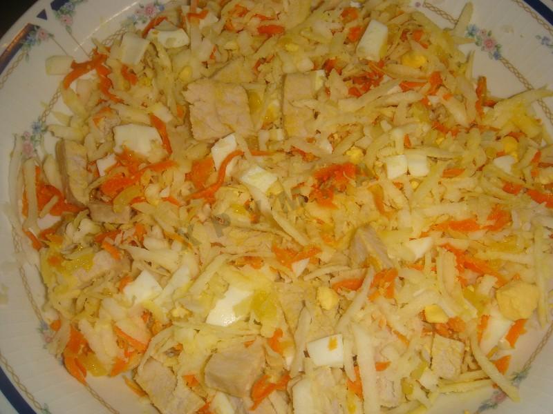 Шаг 7 приготовления Салат Клязьма