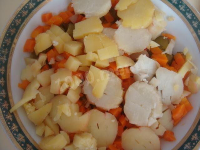 Шаг 7 приготовления Винегрет вкусный и простой