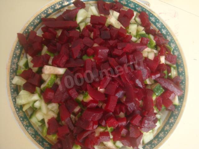 Шаг 9 приготовления Винегрет вкусный и простой