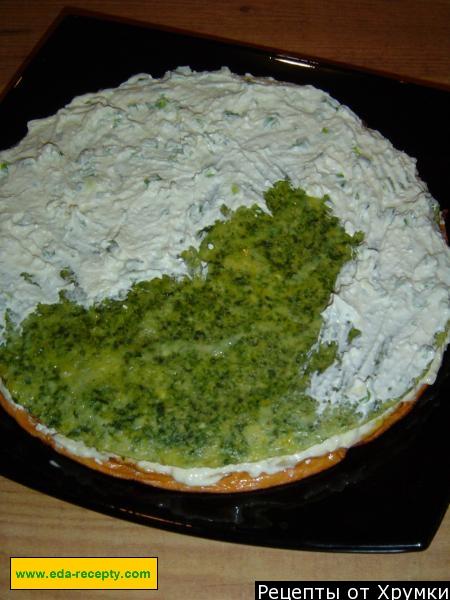 Шаг 10 приготовления Закусочный торт Снежные виражи
