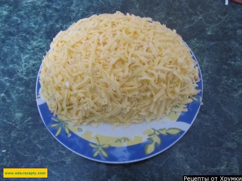 Шаг 5 приготовления Салат Арбузная долька с курицей