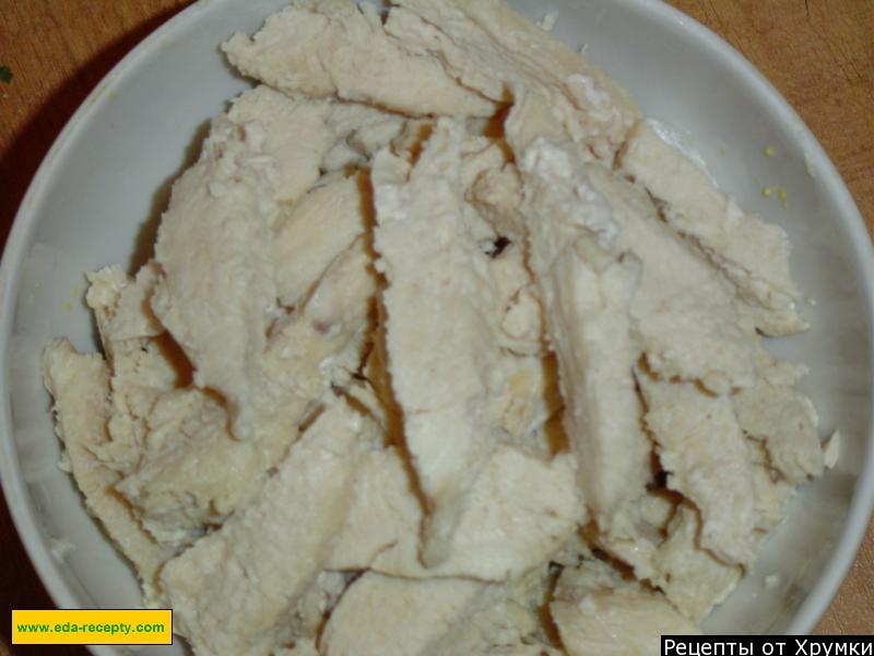Шаг 3 приготовления Салат-коктейль с курицей