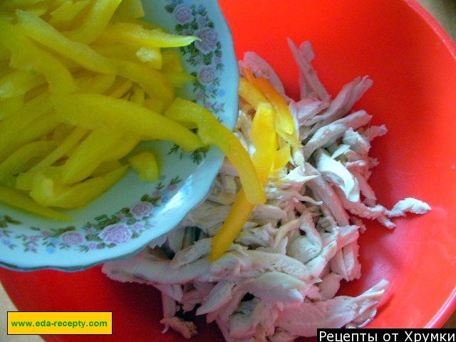 Шаг 11 приготовления Салат гнездо перепелки