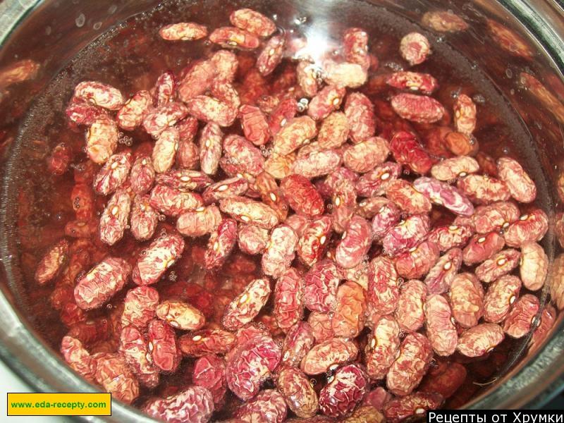 Шаг 1 приготовления Салат с фасолью и ветчиной