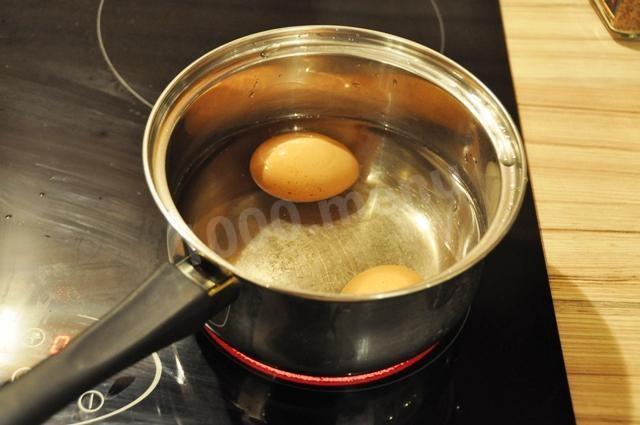 Шаг 3 приготовления Салат из стручковой фасоли картофель лук яйцо