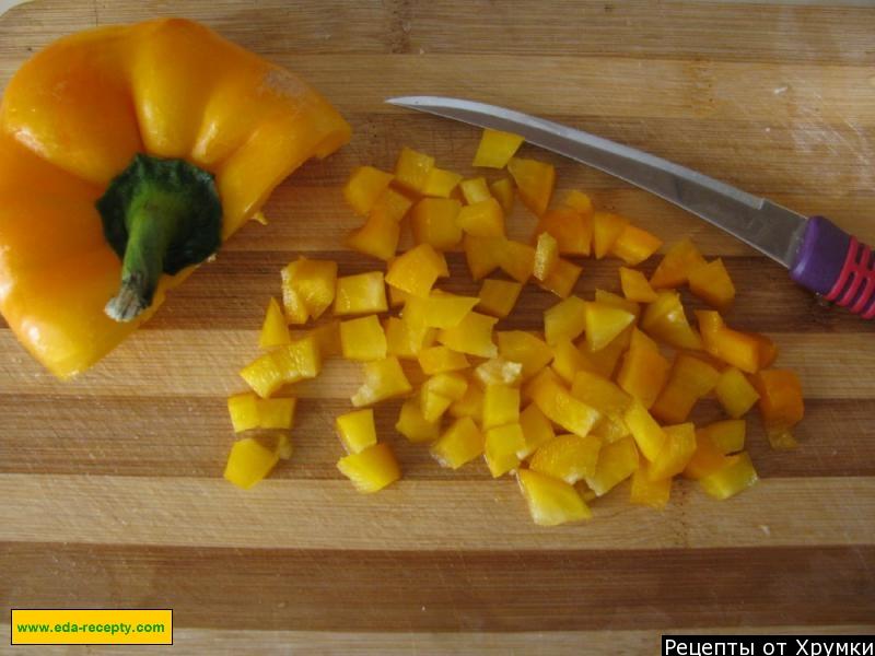 Шаг 5 приготовления Салат Пекинский с отварной курятиной
