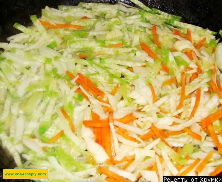 Шаг 5 приготовления Китайский салат с фунчозой и редькой