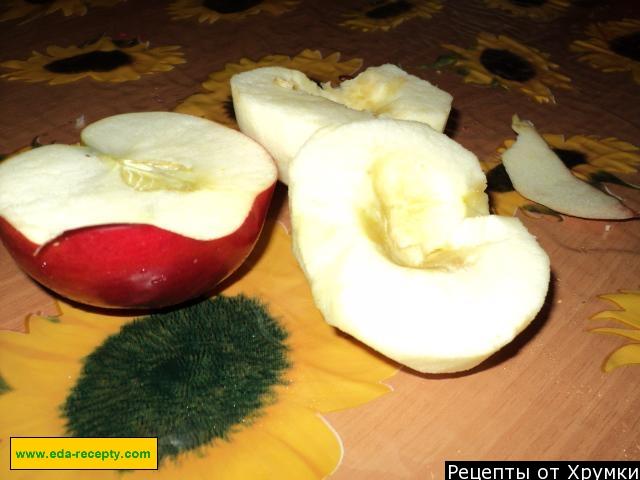 Шаг 5 приготовления Салат яблочный с крабовыми палочками