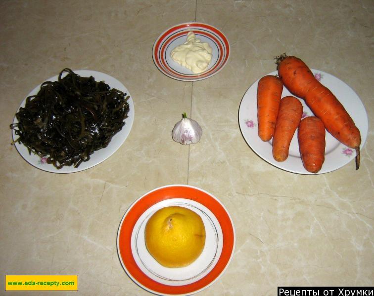 Шаг 1 приготовления Салат Из Моркови с морской капустой