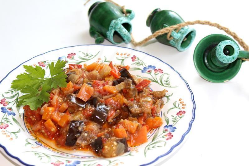 Шаг 8 приготовления Закуска из баклажанов с помидорами