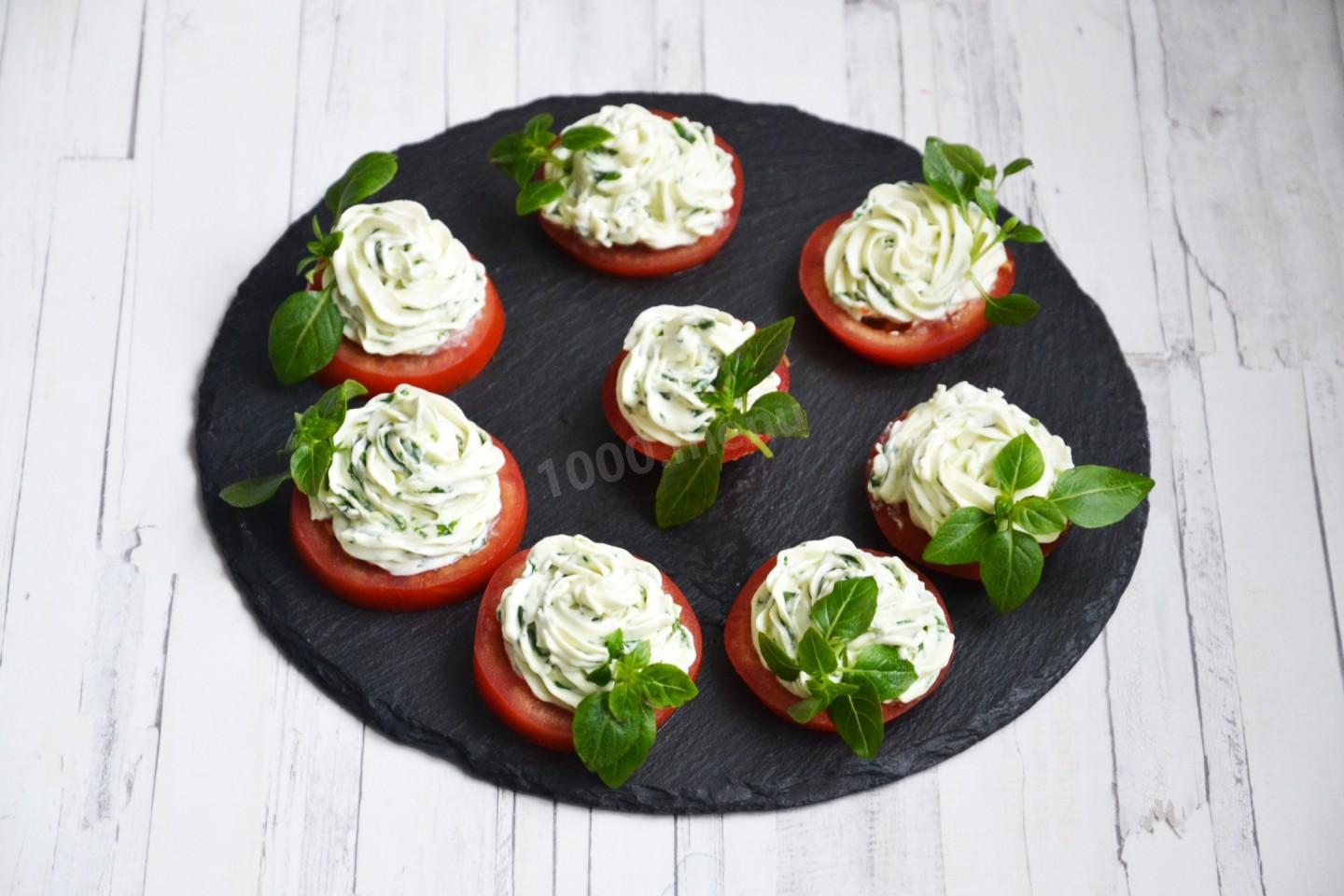 Шаг 22 приготовления Закуска помидоры с сыром и чесноком