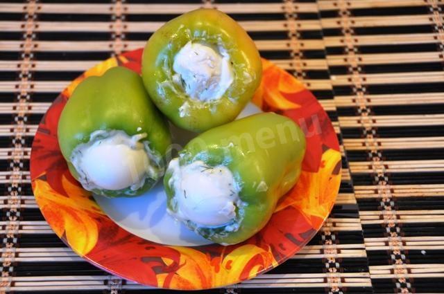 Шаг 7 приготовления Перец фаршированный холодная закуска
