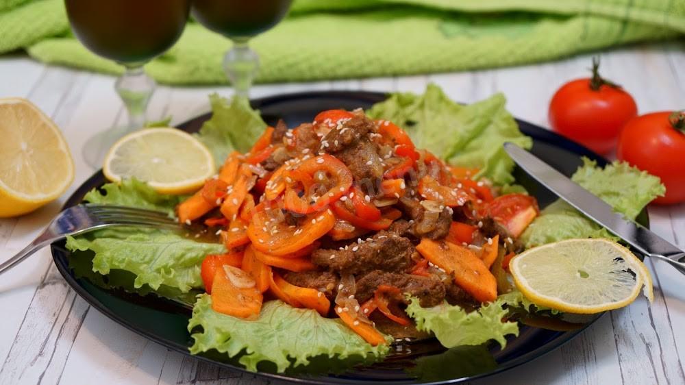 Шаг 15 приготовления Мясная закуска по-тайски с телятиной и перцем