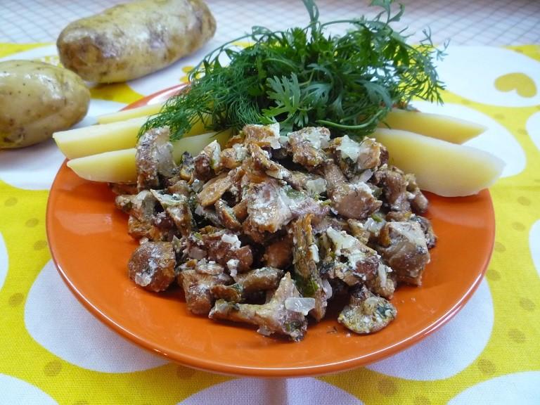 Шаг 8 приготовления Лисички в духовке