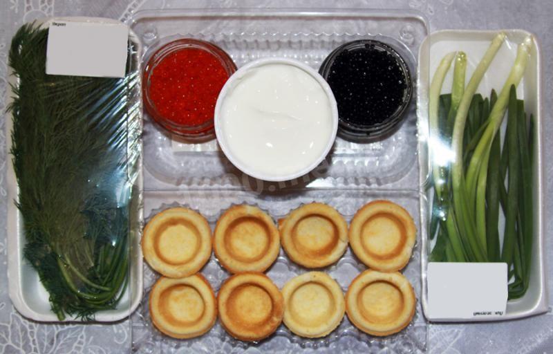 Шаг 1 приготовления Королевская новогодняя закуска в тарталетках