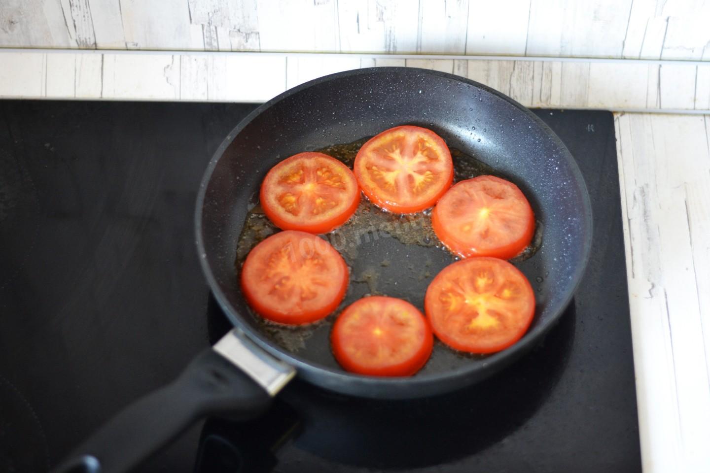 Шаг 8 приготовления Баклажаны кружочками на сковороде с чесноком жареные