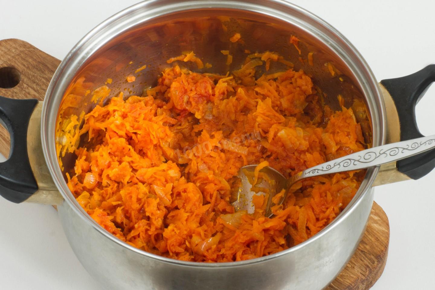 Шаг 5 приготовления Маринад из моркови и лука
