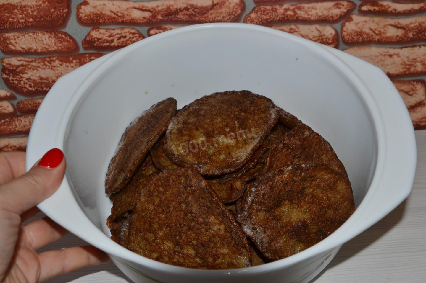 Шаг 10 приготовления Печеночные оладьи из куриной печени