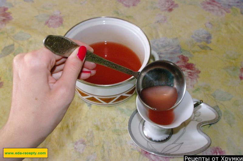 Шаг 8 приготовления Клюквенный кисель с ванильным вкусом