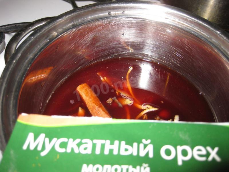 Шаг 8 приготовления Красное вино с коньяком горячее
