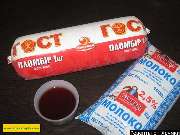 Шаг 1 приготовления Коктейль из мороженого
