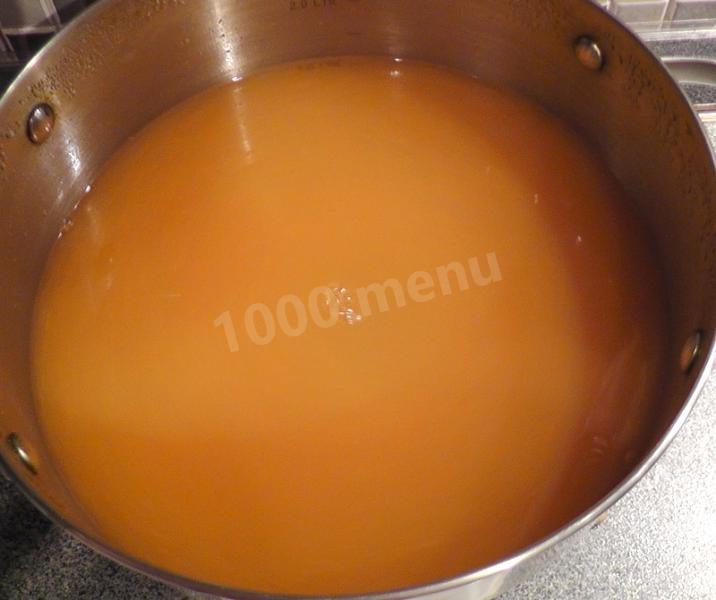 Шаг 10 приготовления Тыквенный кисель для детей с крахмалом