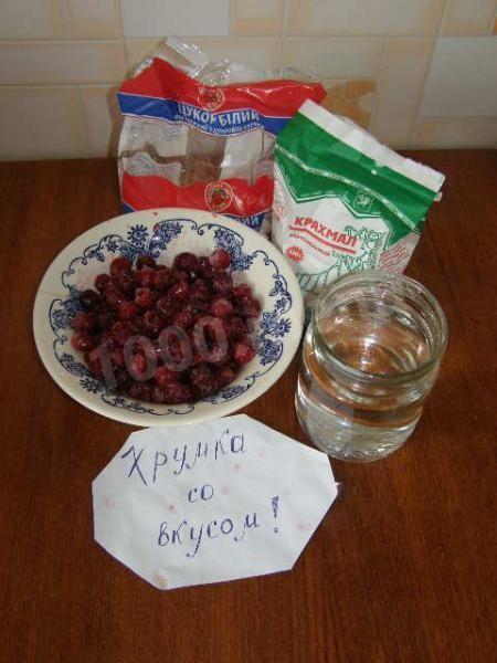 Шаг 1 приготовления Кисель Вишенка с крахмалом