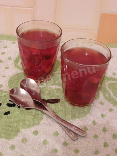 Шаг 10 приготовления Кисель Вишенка с крахмалом