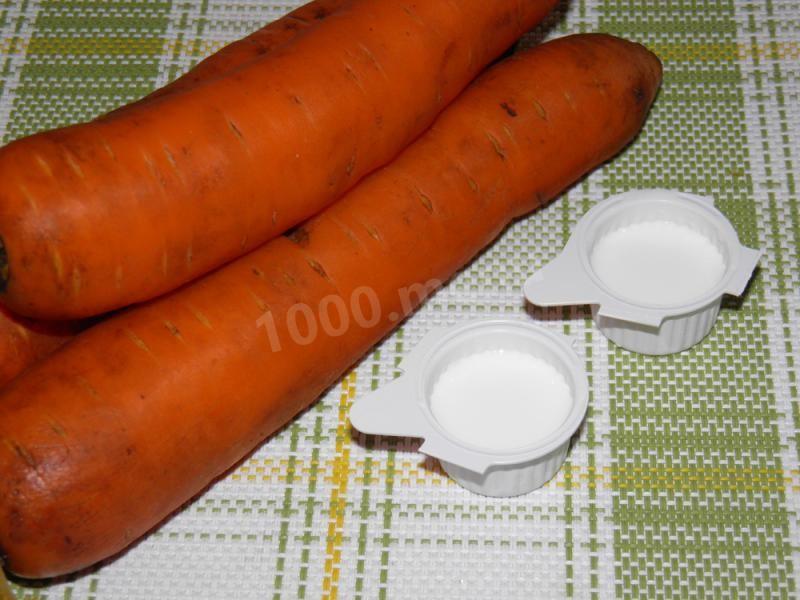 Шаг 1 приготовления Фреш из моркови со сливками