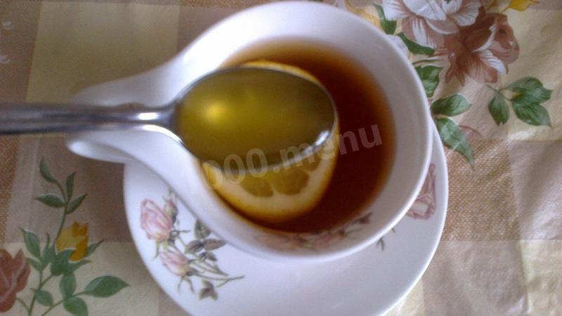 Шаг 6 приготовления Чай с лимоном и медом