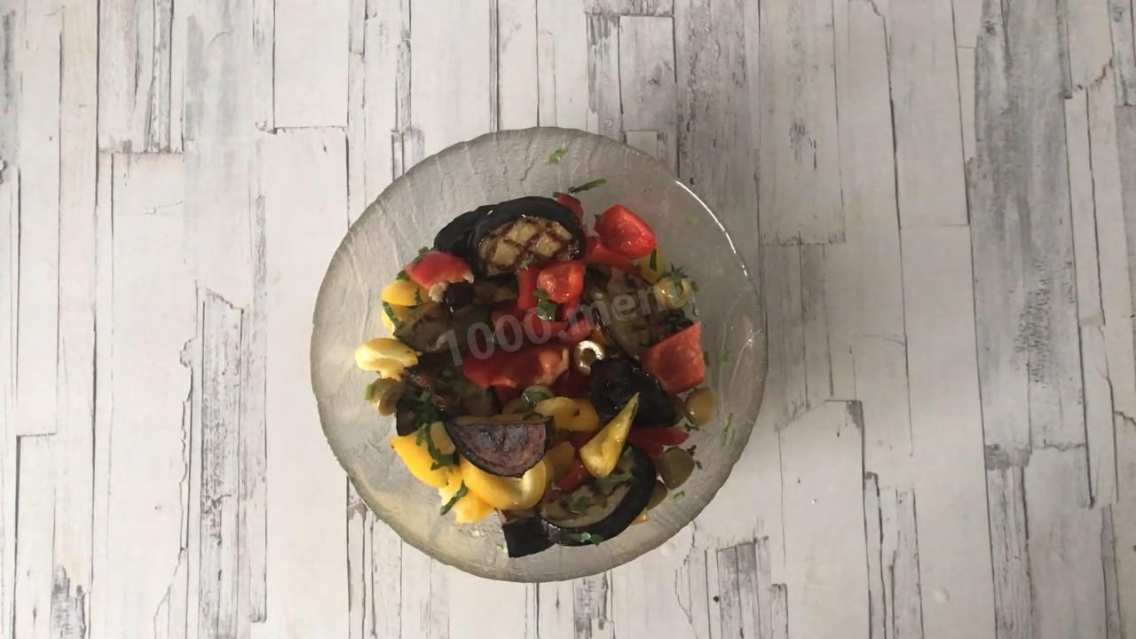 Шаг 9 приготовления Салат из жареных баклажанов с чесноком
