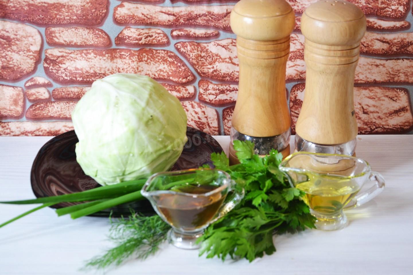 Шаг 1 приготовления Салат капуста с уксусом и маслом