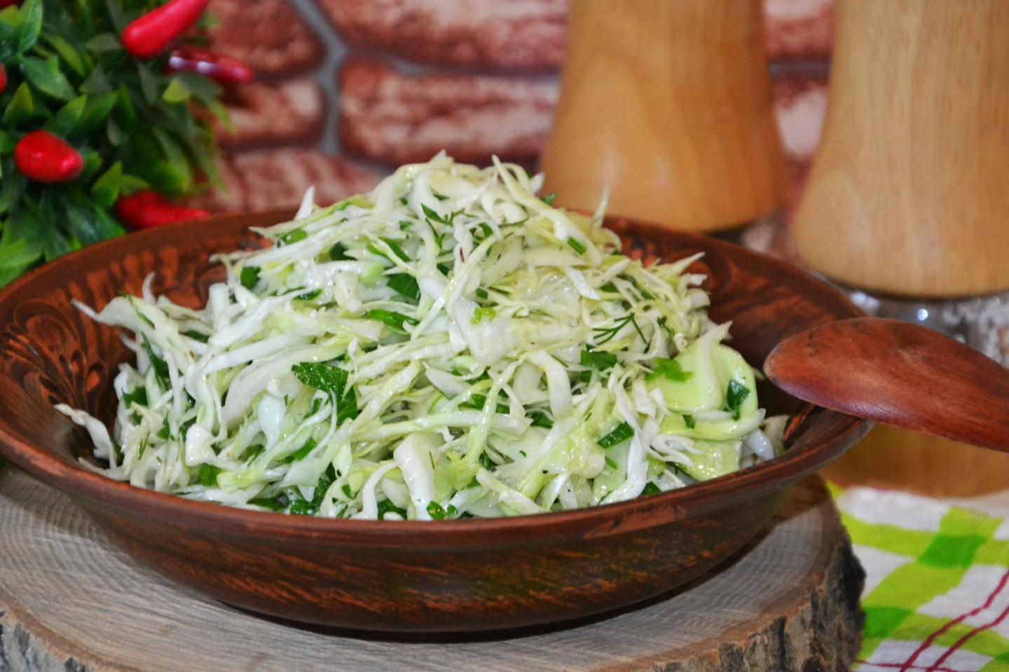 Шаг 12 приготовления Салат капуста с уксусом и маслом