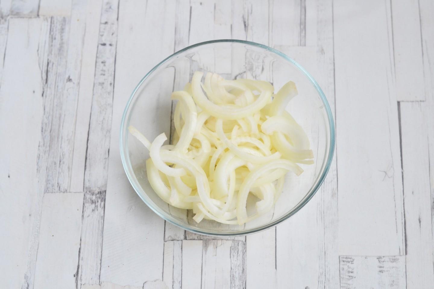 Шаг 4 приготовления Салат с курицей и болгарским перцем