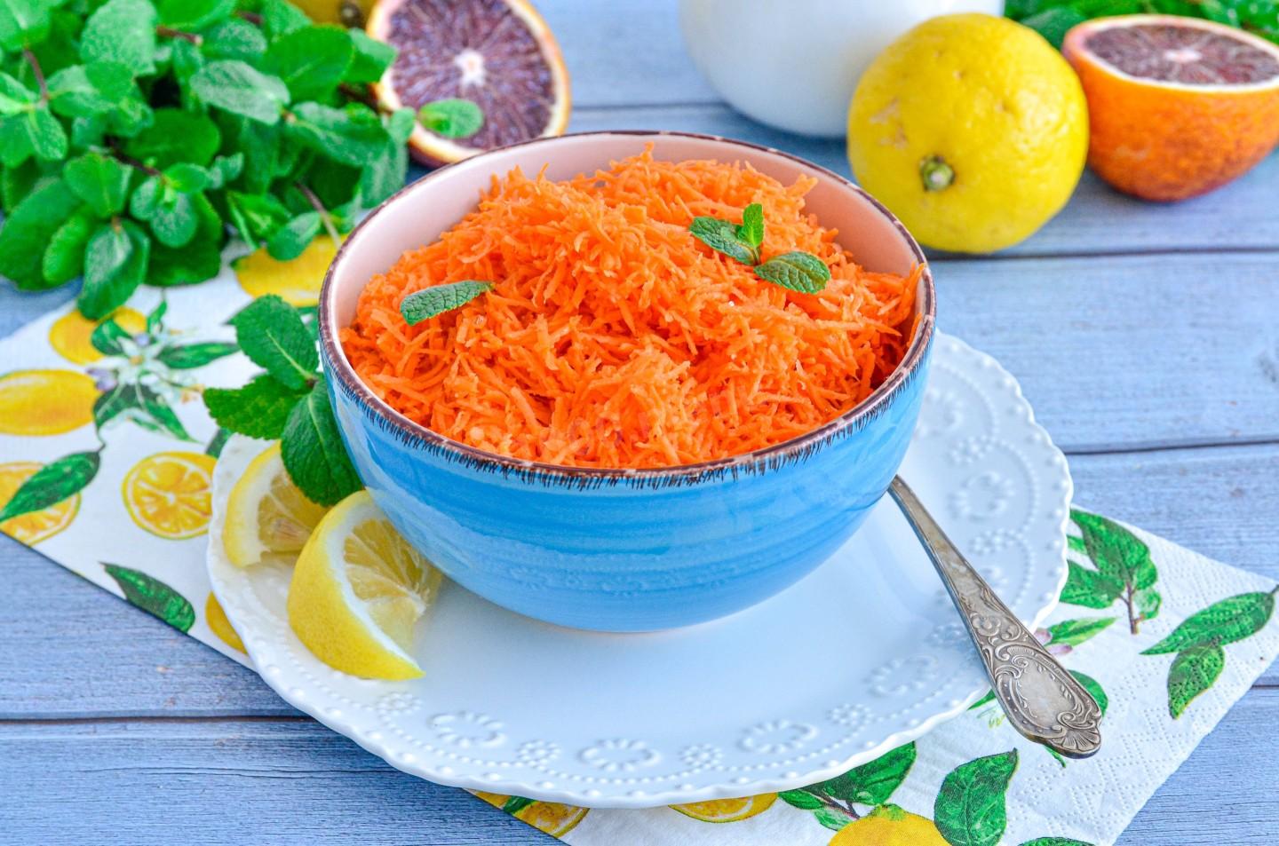 Шаг 7 приготовления Морковь с сахаром салат
