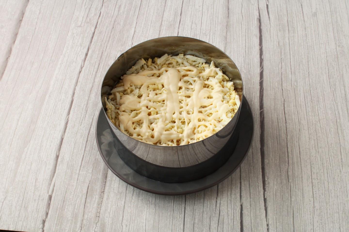 Шаг 17 приготовления Салат с курицей грибами и картошкой