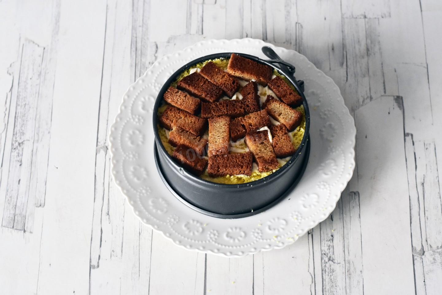 Шаг 9 приготовления Салат курица под кайфом с маком