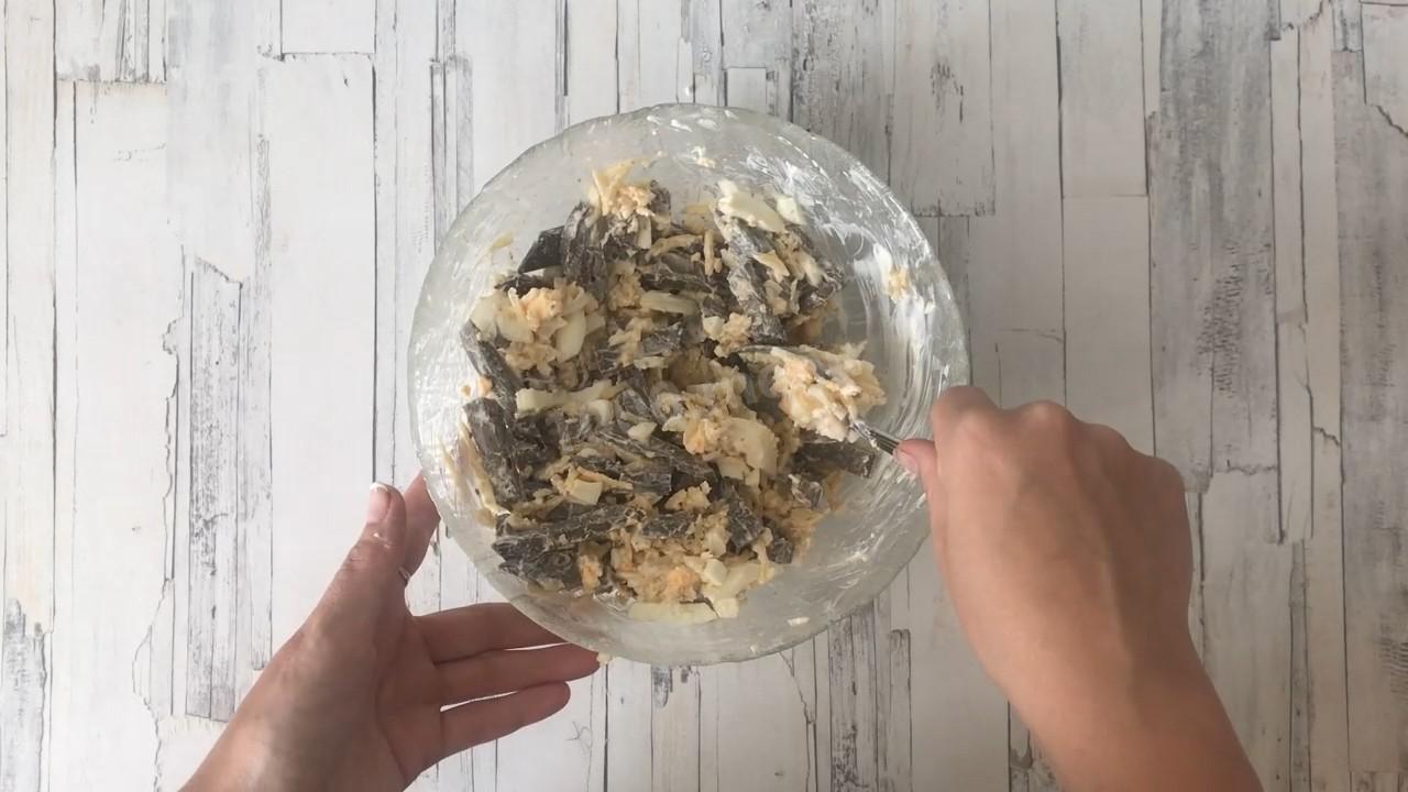 Шаг 6 приготовления Салат из свиной печени