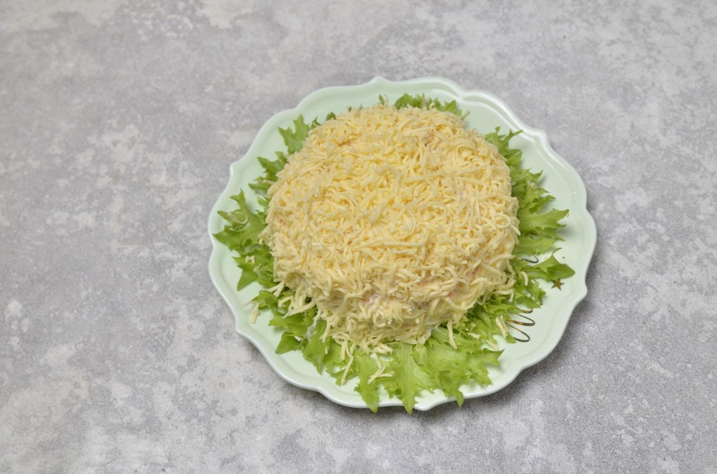 Шаг 10 приготовления Салат курица морковь сыр