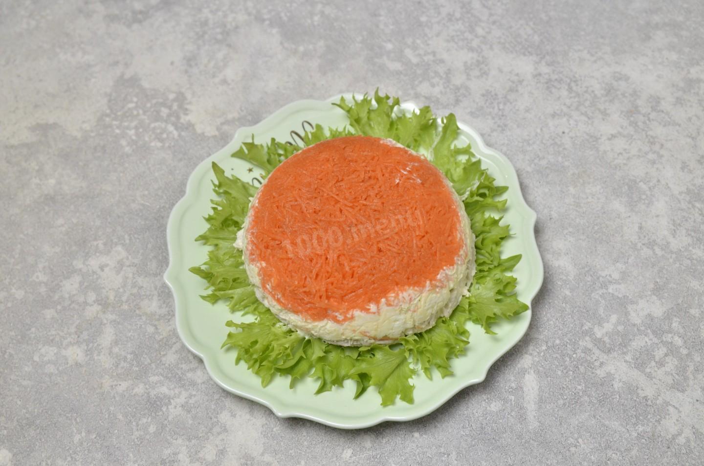 Шаг 7 приготовления Салат курица морковь сыр