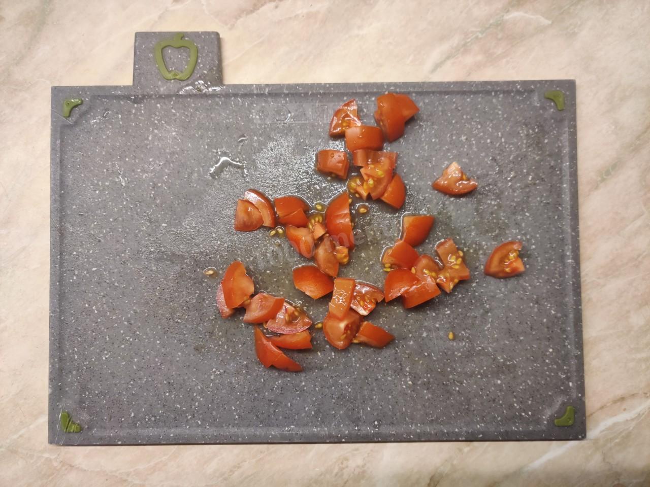 Шаг 3 приготовления Салат Мексиканский с курицей фасолью и болгарским перцем