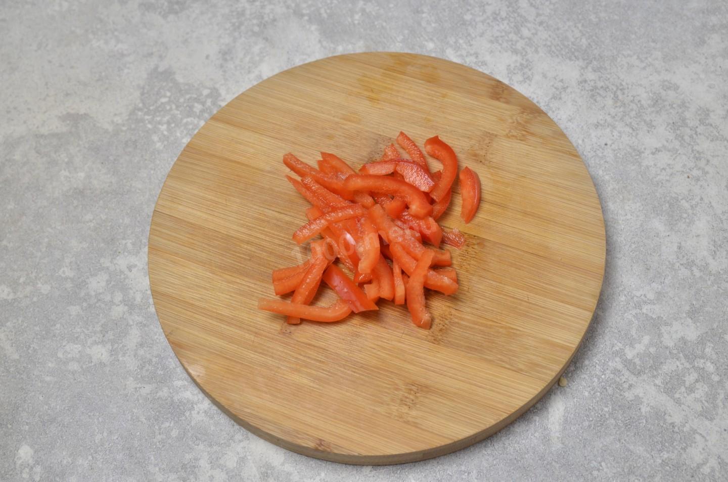 Шаг 7 приготовления Боул с курицей