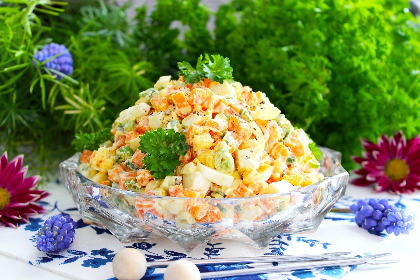 Обложка рецепта Салат яйца морковь лук