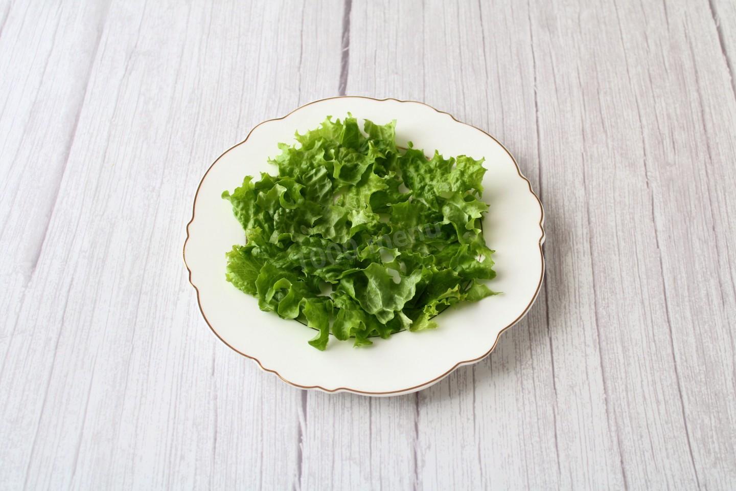 Шаг 3 приготовления ПП Салат Цезарь с курицей