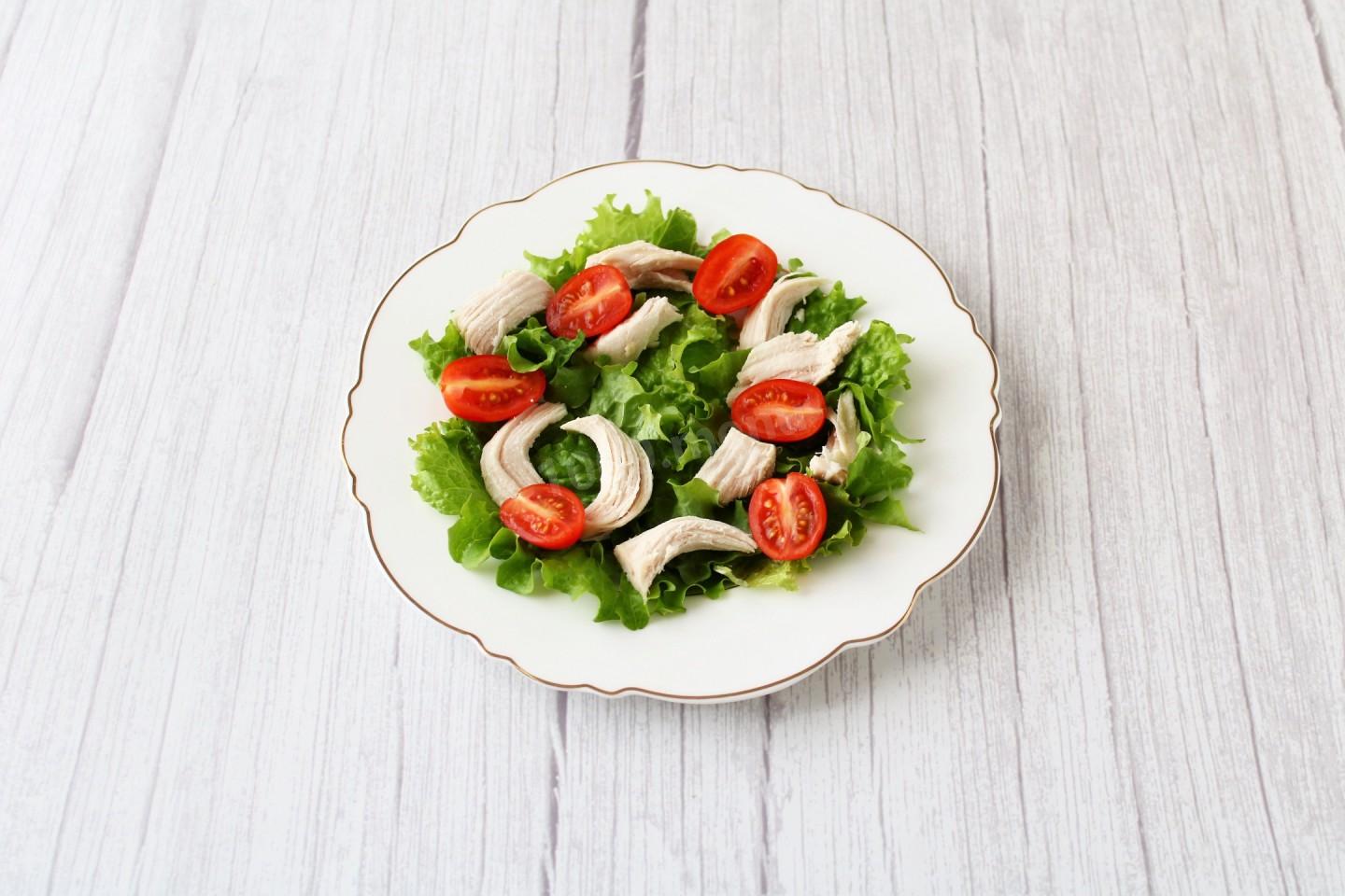 Шаг 5 приготовления ПП Салат Цезарь с курицей