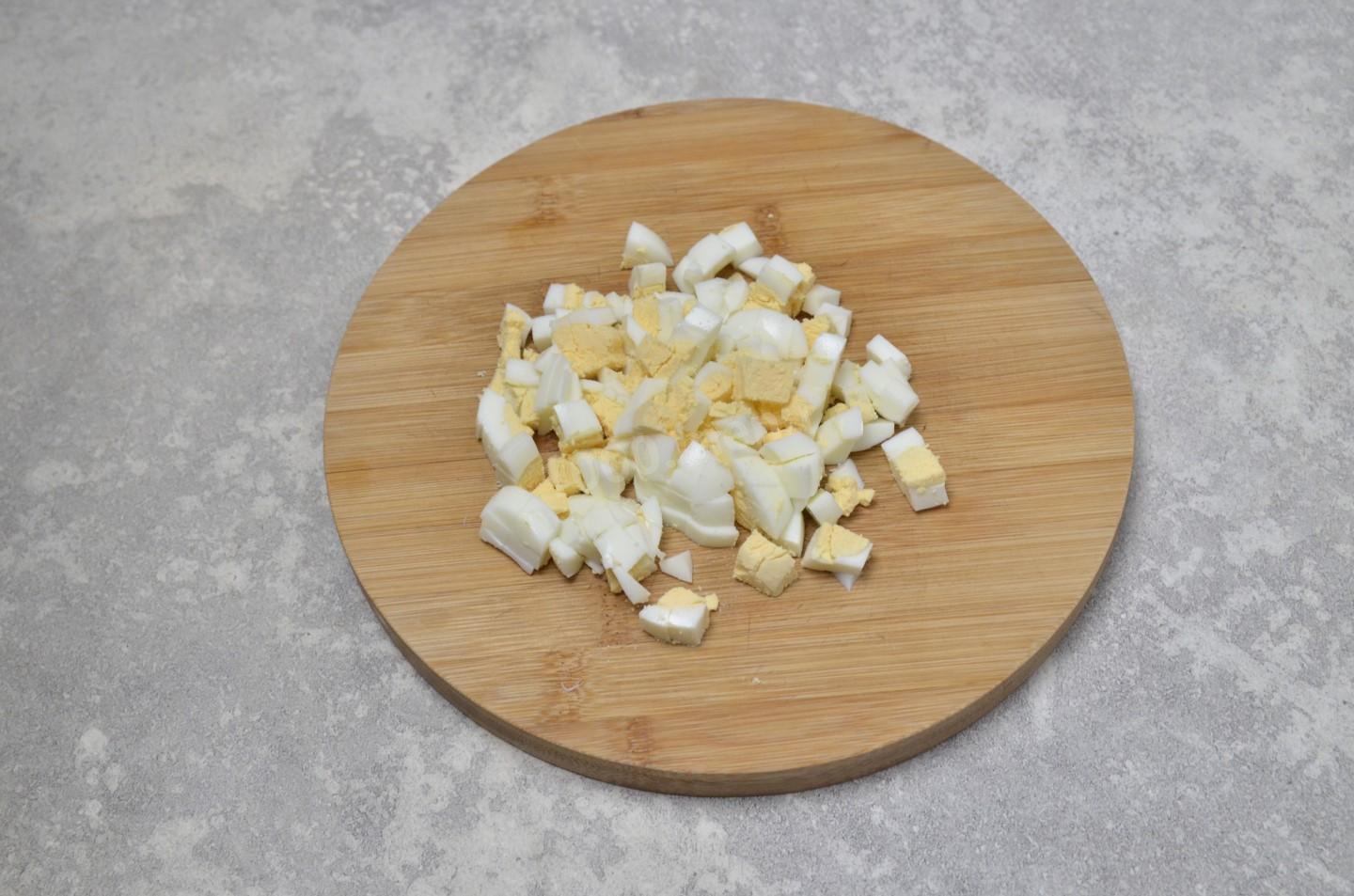 Шаг 3 приготовления Салат с картошкой и сыром