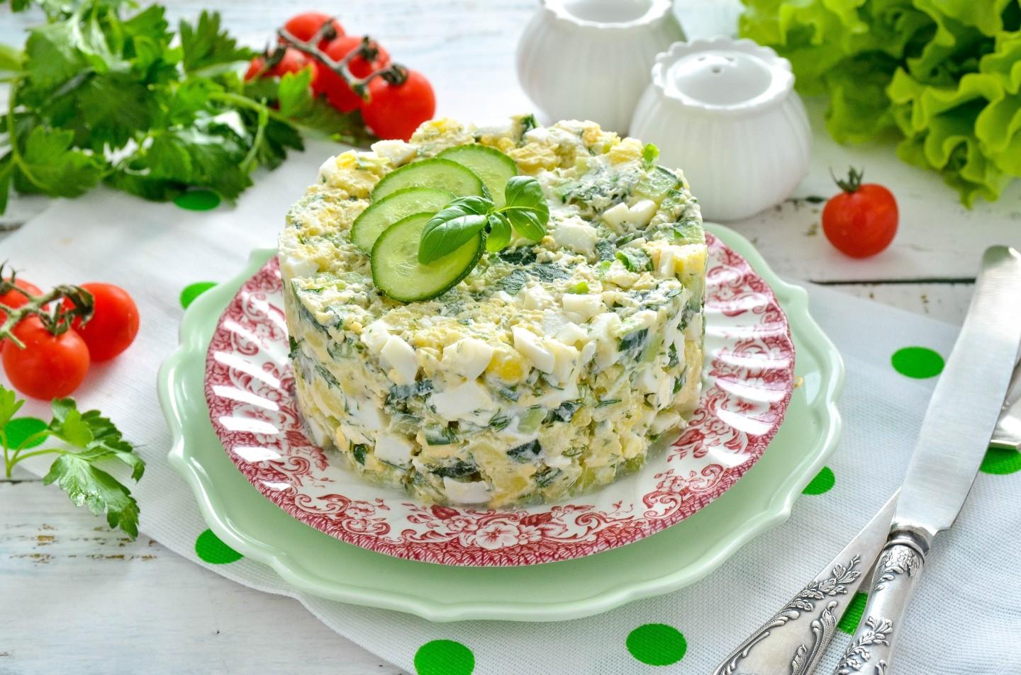 Обложка рецепта Салат с картошкой и сыром