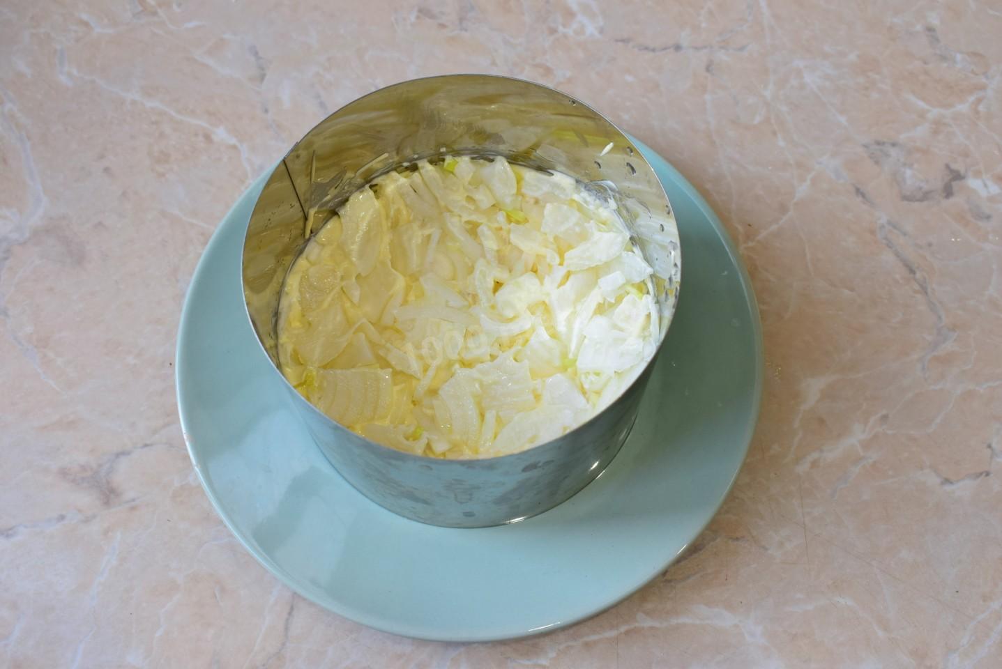 Шаг 5 приготовления Салат Мужской каприз с курицей