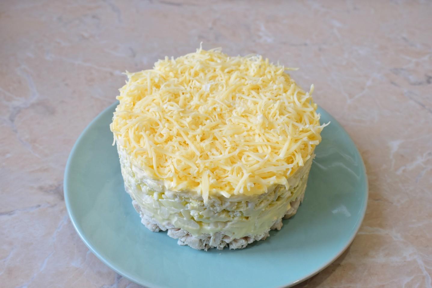 Шаг 7 приготовления Салат Мужской каприз с курицей